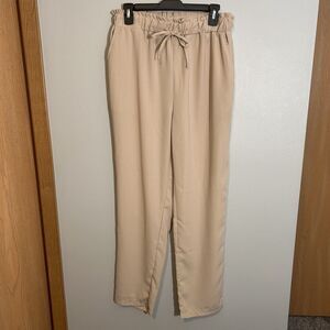 Shein Relax fit straight tan Pants Size: Tall L Cottage Core